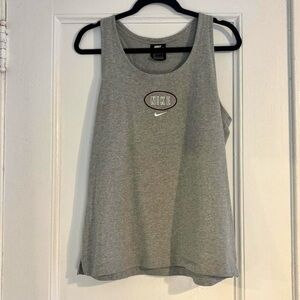 Grey Embroidered Nike Tank